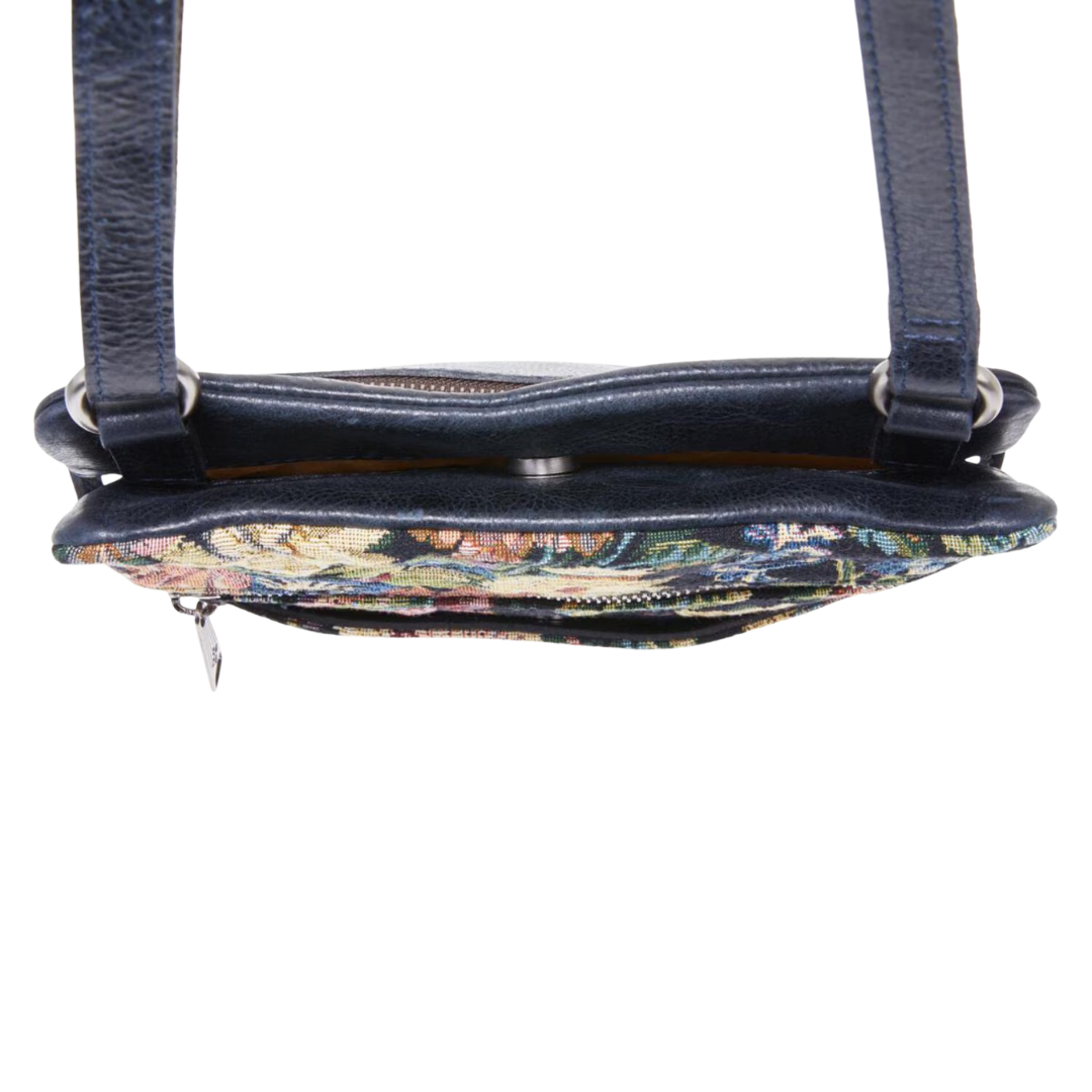 Floral Leather Crossbody Bag for Women Medium